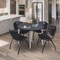 Regency Kahlo Round Table & Chair Sets, 36 W, 36 L, 29 H, Wood, Metal, Plastic Top, Grey TPL36RNDGYCM47BK - alternate 1